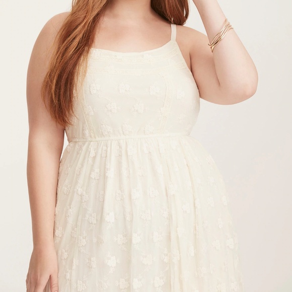 NWT Torrid Mixed Lace Maxi Dress - Picture 2 of 3